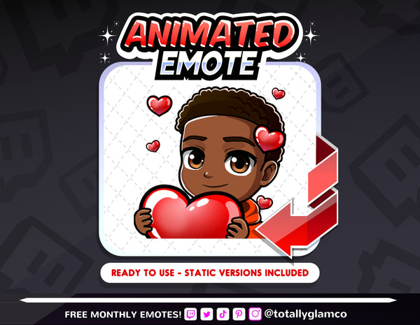 Animated Black boy emotes V1