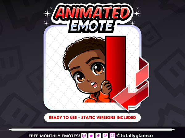 Animated Black boy emotes V1