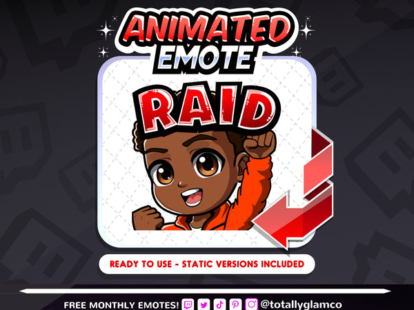 Animated Black boy emotes V1