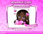 Animated black girl chibi love emote