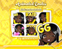 Animated black girl yellow chibi glam emotes V1