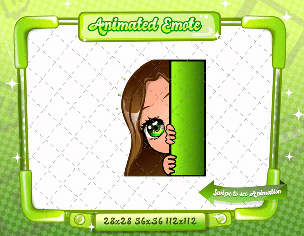 Animated chibi glam green Lurk emote