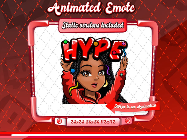 Animated Cartoon Glam emotes V1A