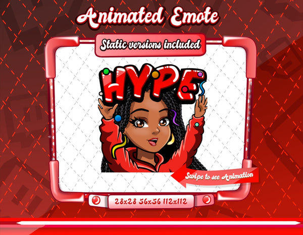 Animated Cartoon Glam emotes V1A