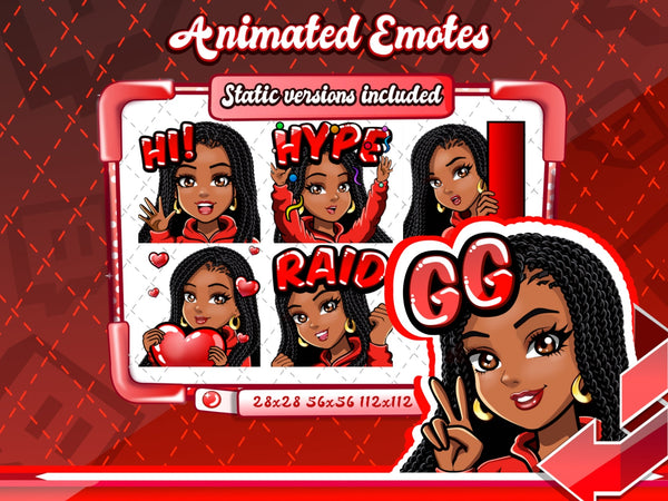 Animated Cartoon Glam emotes V1A