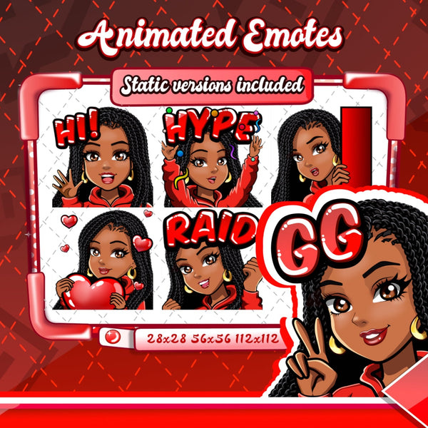 Animated Cartoon Glam emotes V1A