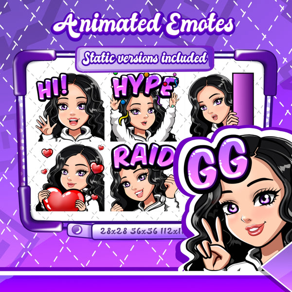 Animated Cartoon Glam emotes V2