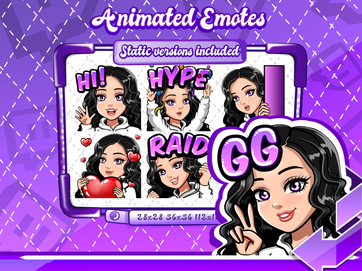 Animated Cartoon Glam emotes V2