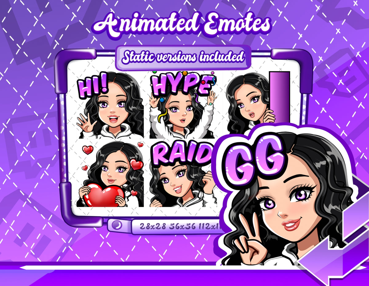 Animated Cartoon Glam emotes V2