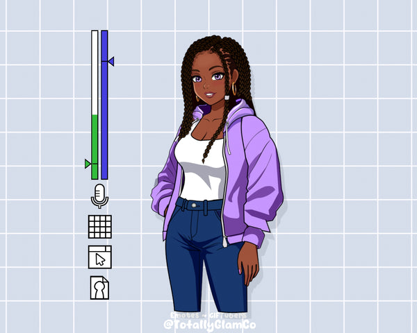 Custom Cartoon Glam GIFtuber