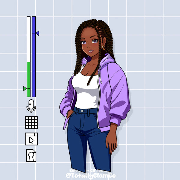 Custom Cartoon Glam GIFtuber