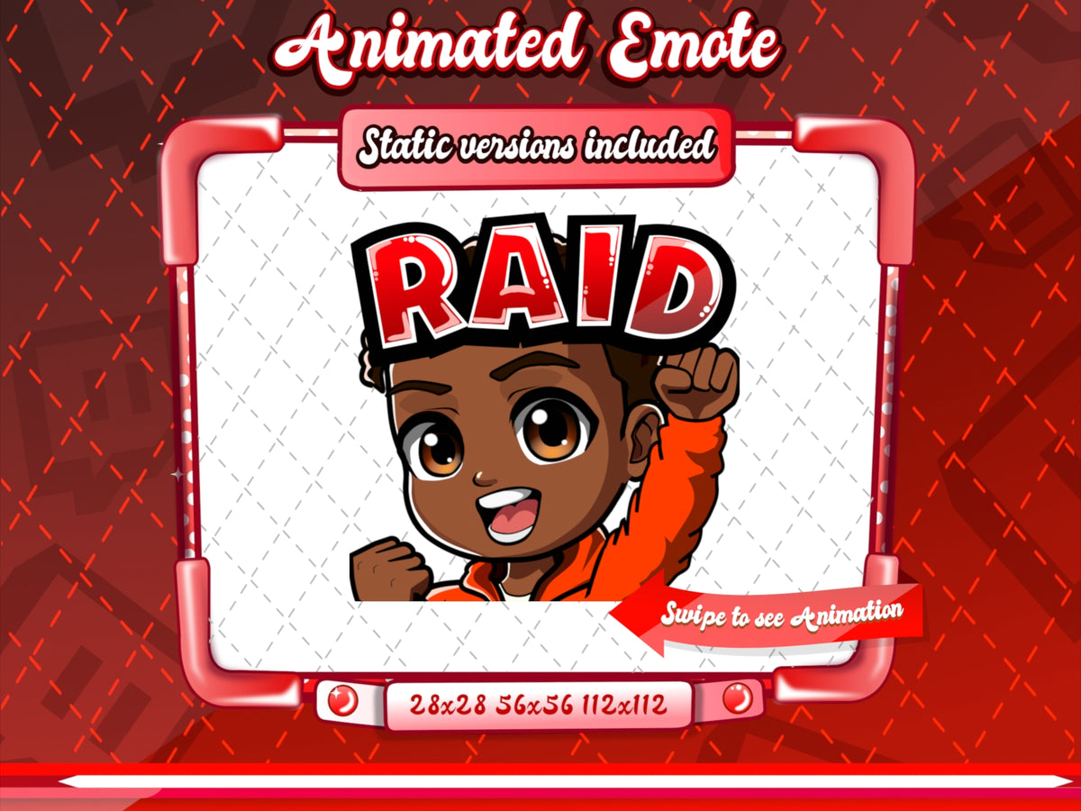Animated Black boy emotes V1