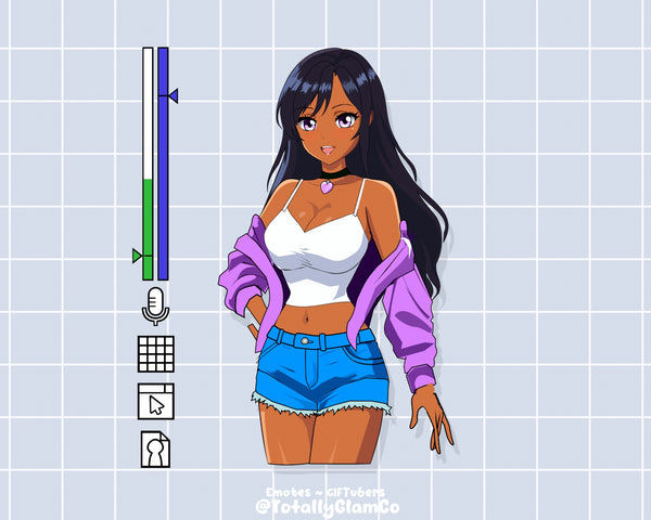 Custom Anime Glam GIFtuber