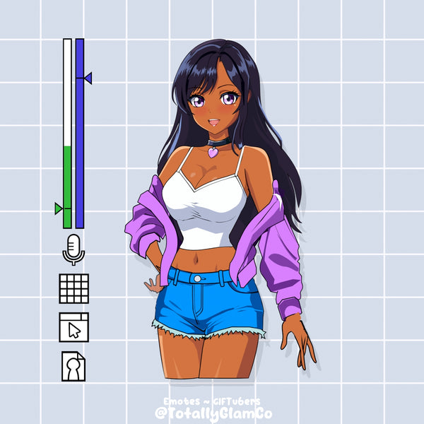 Custom Anime Glam GIFtuber