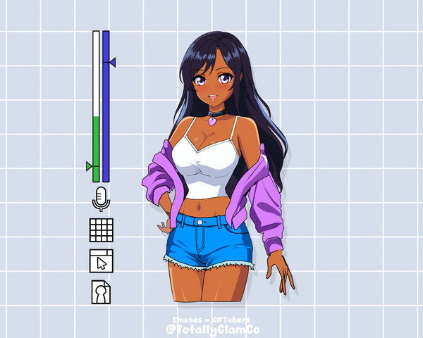 Custom Anime Glam GIFtuber
