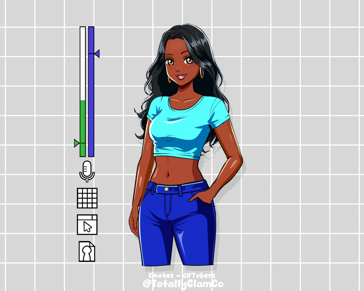 Custom Cartoon Glam GIFtuber