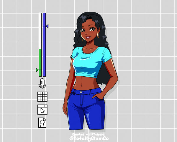 Custom Cartoon Glam GIFtuber