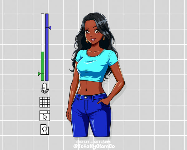 Custom Cartoon Glam GIFtuber