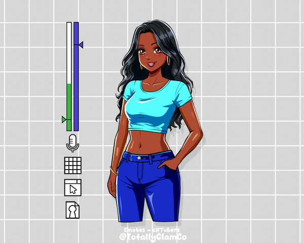 Custom Cartoon Glam GIFtuber