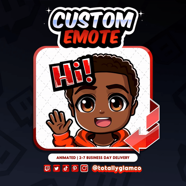 Animated Hi YCH Custom Chibi Guy Emote
