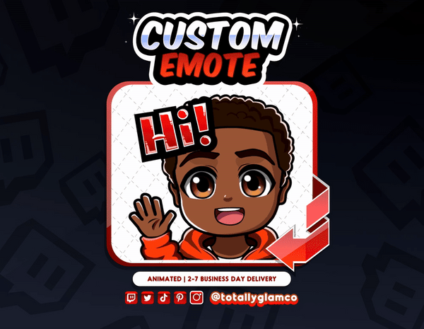 Animated Hi YCH Custom Chibi Guy Emote