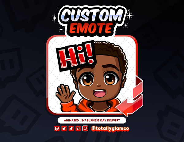 Animated Hi YCH Custom Chibi Guy Emote