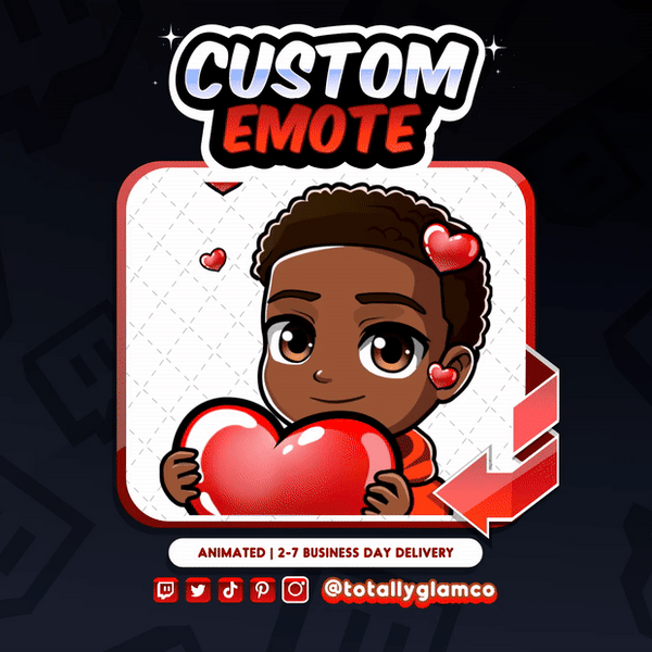 Animated Love YCH Custom Chibi Guy Emote