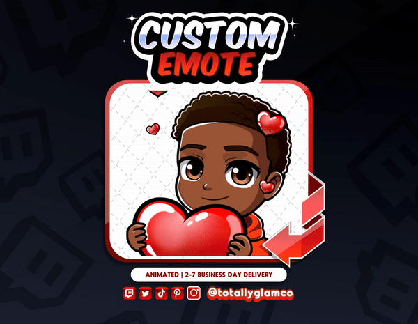 Animated Love YCH Custom Chibi Guy Emote