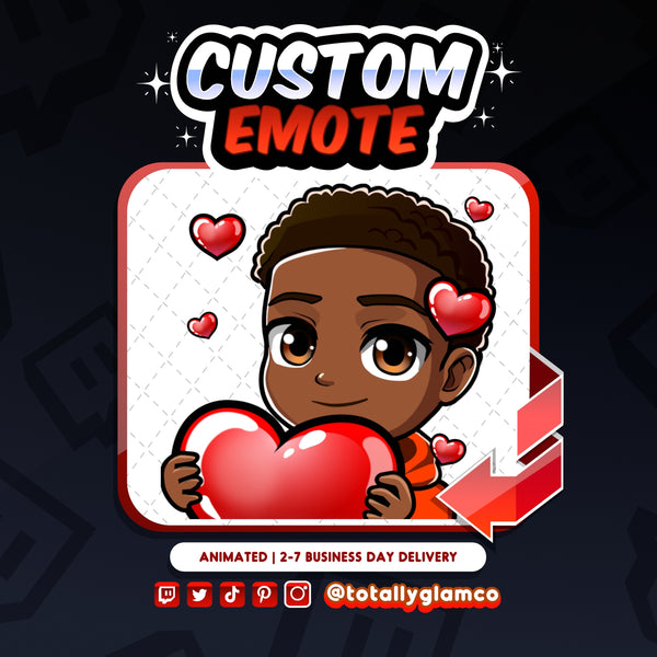Animated Love YCH Custom Chibi Guy Emote