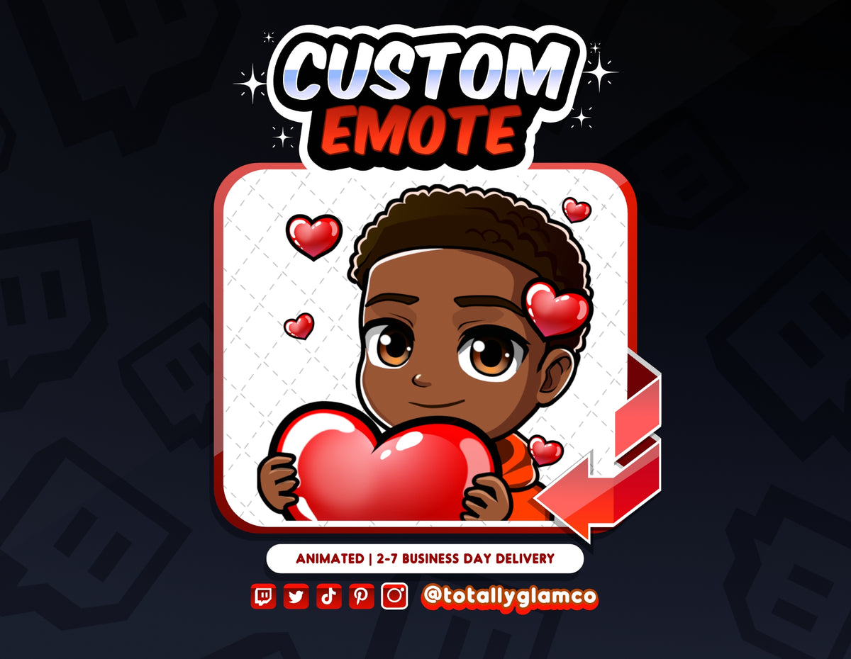 Animated Love YCH Custom Chibi Guy Emote