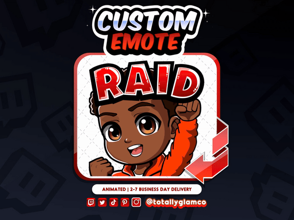 Animated Raid YCH Custom Chibi Guy Emote
