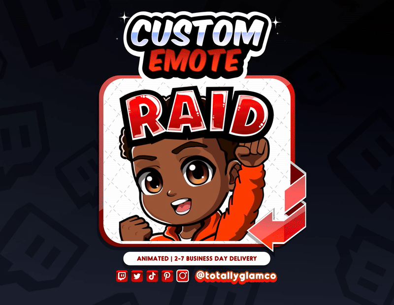 Animated Raid YCH Custom Chibi Guy Emote
