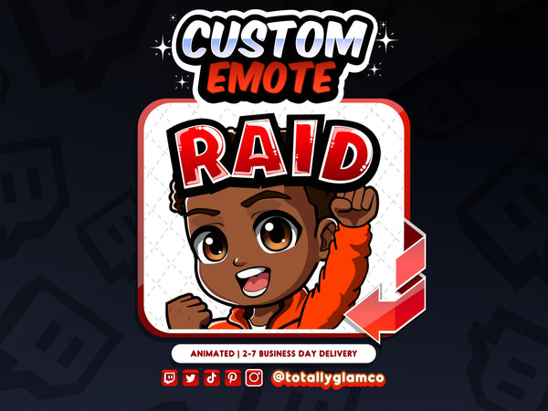Animated Raid YCH Custom Chibi Guy Emote