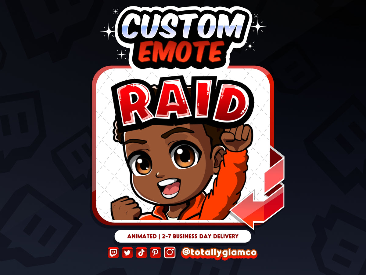 Animated Raid YCH Custom Chibi Guy Emote