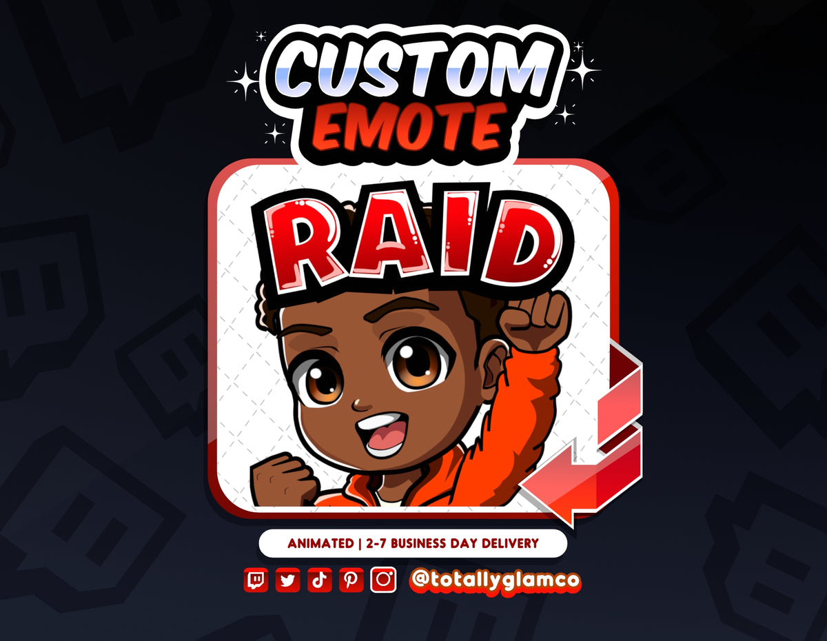 Animated Raid YCH Custom Chibi Guy Emote