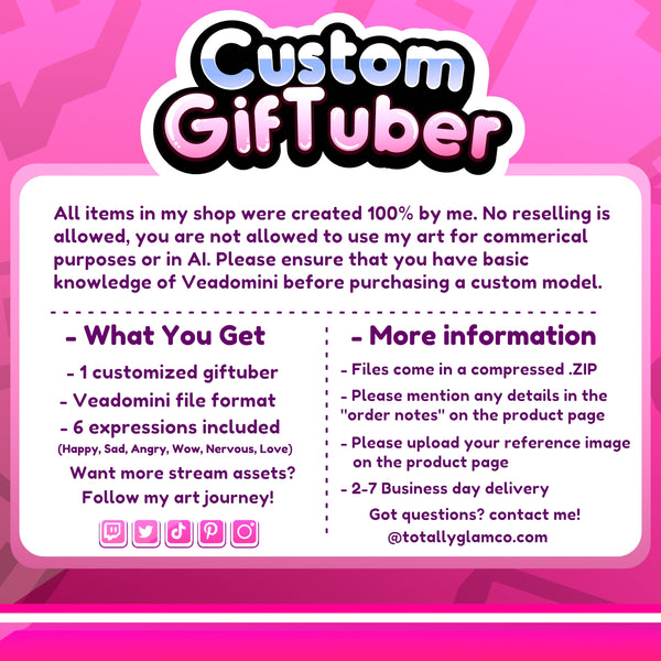 Custom Y2K Glam GIFtuber