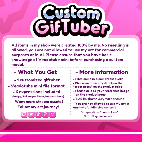 Kawaii Glam Subscriber GIFtuber