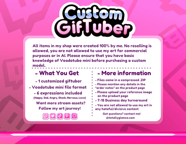 Kawaii Glam Subscriber GIFtuber
