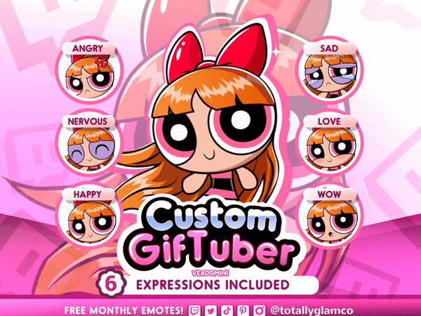 Custom Powerpuff Style GIFtuber