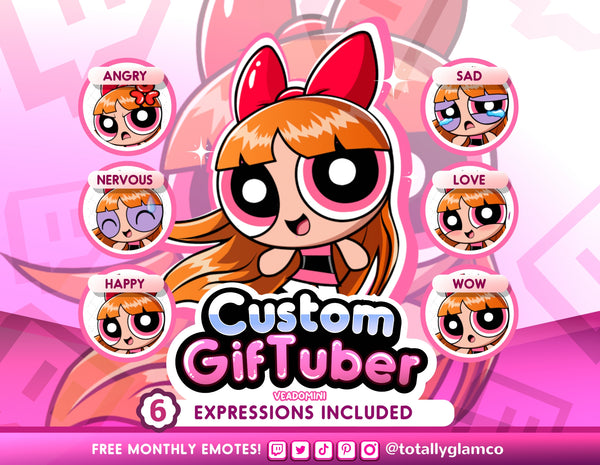 Custom Powerpuff Style GIFtuber