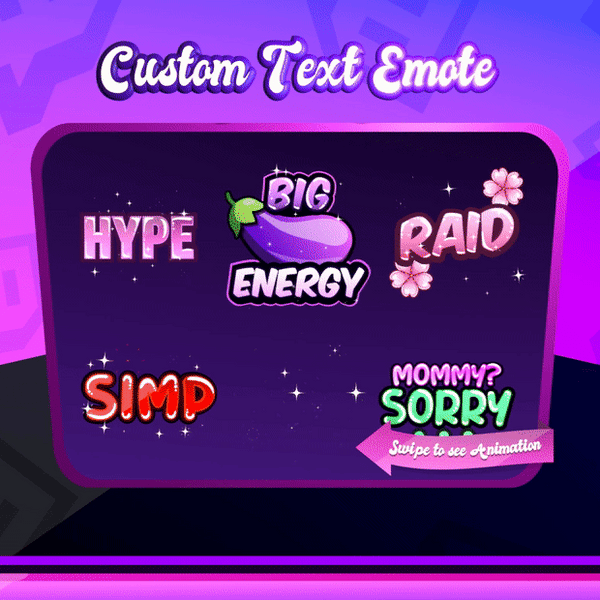 Animated Custom Text Emote