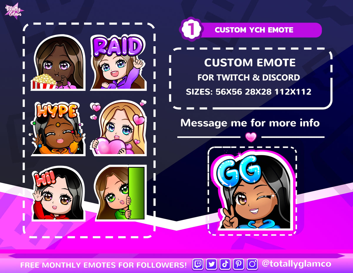 Animated YCH Custom Chibi Emotes