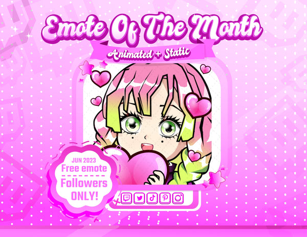 Animated 90's Chibi Glam Emote