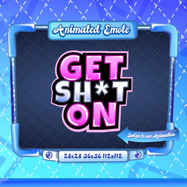 Animated Pink Get sh*t on Emote