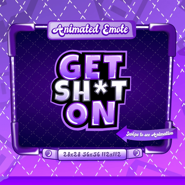 Animated Purple Get sh*t on Emote
