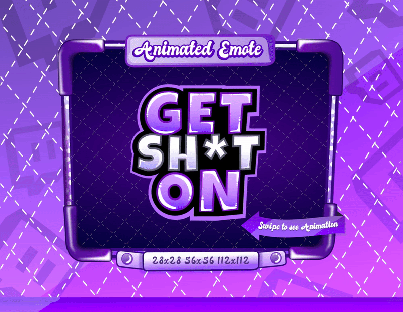 Animated Purple Get sh*t on Emote