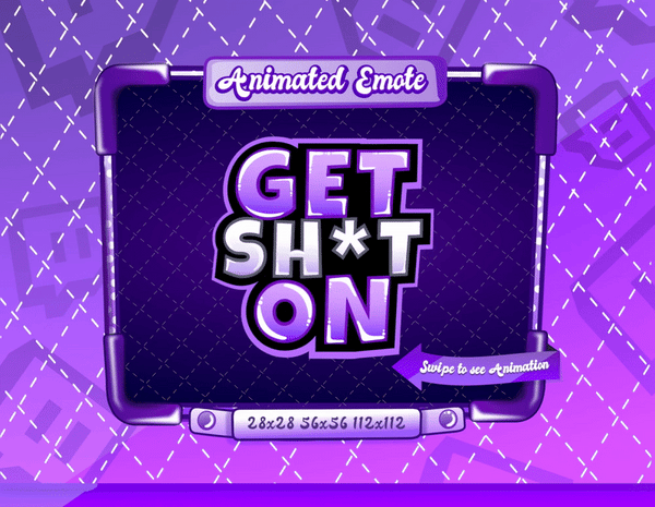Animated Purple Get sh*t on Emote