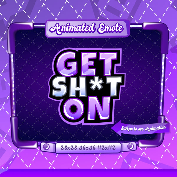 Animated Purple Get sh*t on Emote