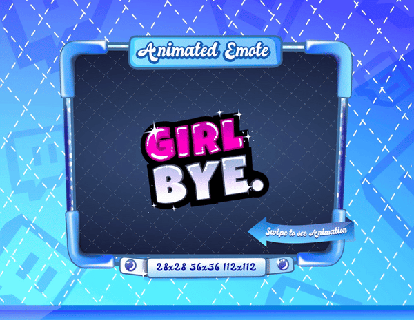 Animated Girl Bye Emote