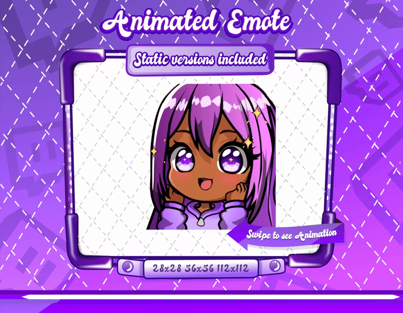 Animated Kawaii Glam Emote